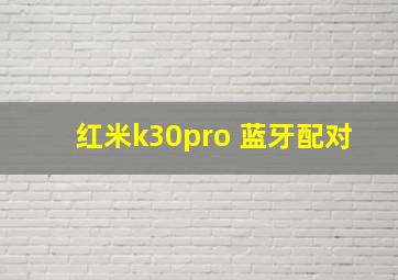 红米k30pro 蓝牙配对